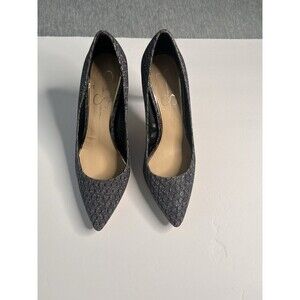 Jessica Simpson Women’s Pointed Toe Classic Pumps Size 8,5 Black Gray Silver